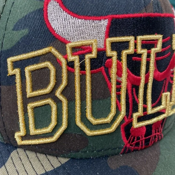 NEW ERA 9Fifty NBA Chicago Bulls GREEN CAMO Snapback Baseball Hat Cap HARDWOOD